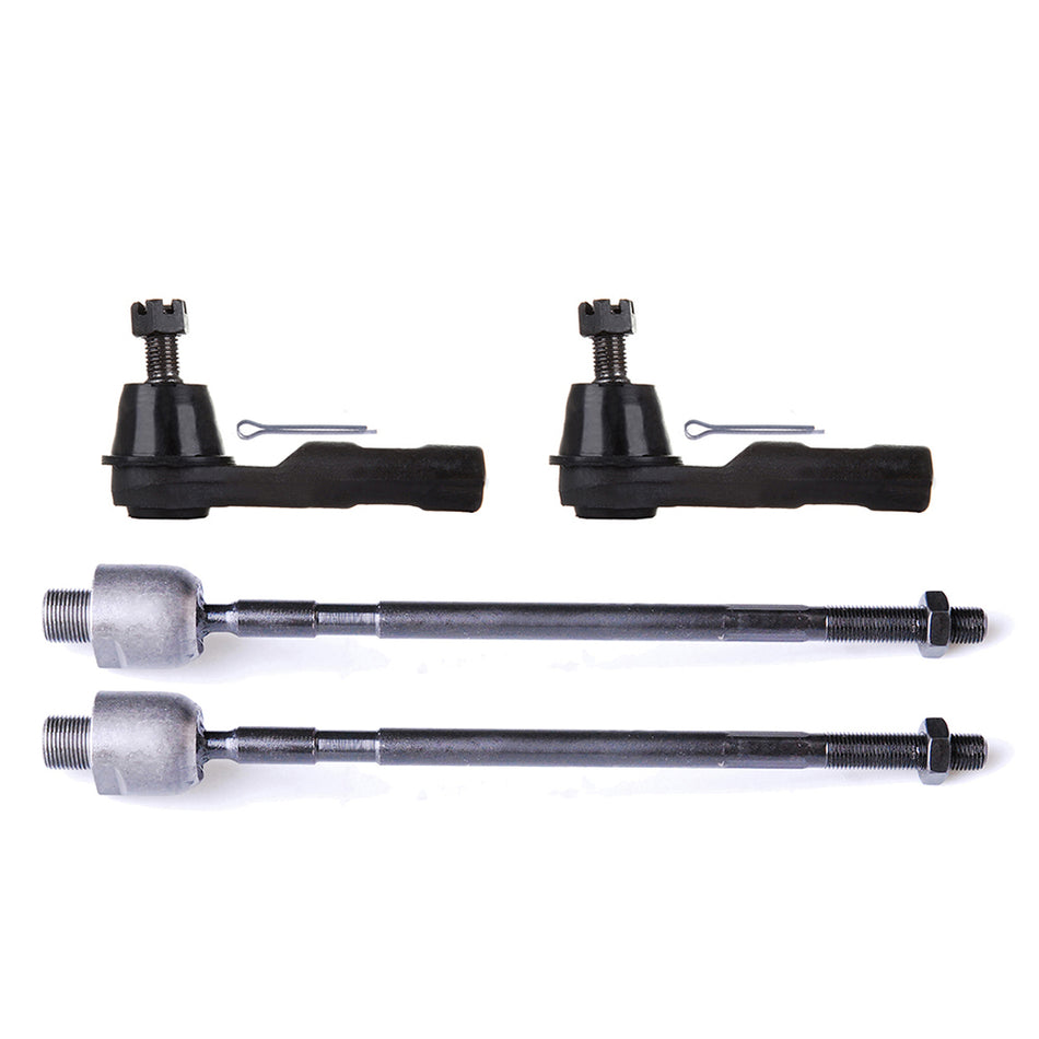 4pcs For 2007-2010 2011 Honda CR-V Front Inner Outer Tie Rod End Links Steering