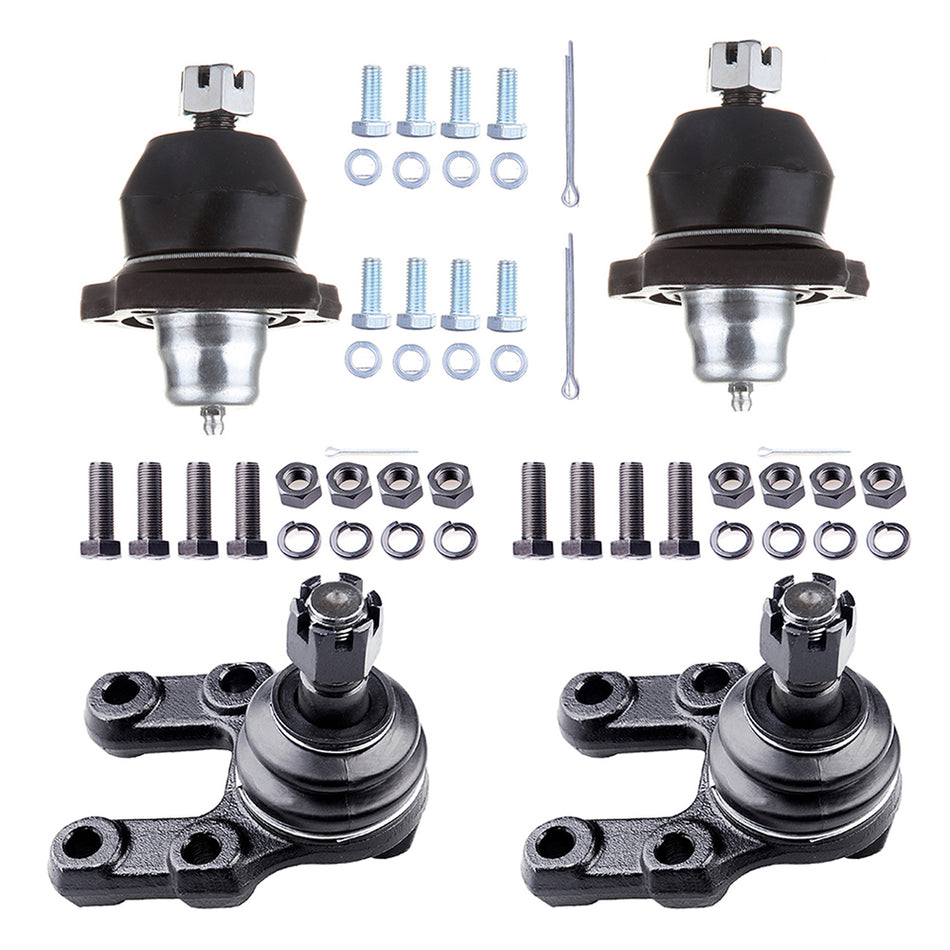 4Pc Front Upper & Lower Ball Joints Kit For 83-97 Nissan Pathfinder 720 D21 4WD