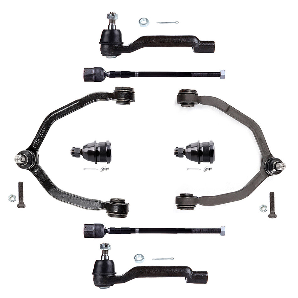 For 1989-1997 Mercury Cougar 8PCS Front Upper Control Arms Ball Joints Tie Rods