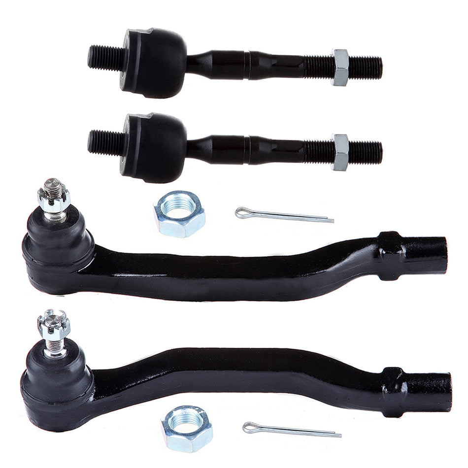 4x For 1998-01 02 Honda Accord Sedan V6 3.0L Front Inner & Outer Tie Rod Links