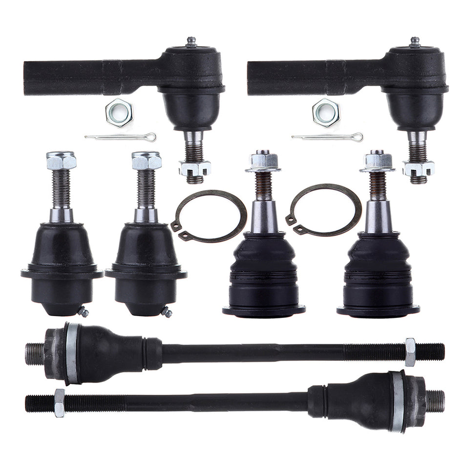 Ball Joints Inner Outer Tie Rods For 01-04 Chevrolet Silverado 2500 GMC Sierra 2500