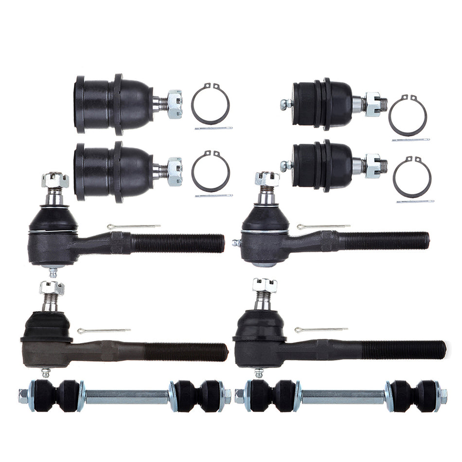 Front Sway Bars Ball Joints Tie Rods 10Pcs For 97-02 Ford Expedition 97-03 Ford F150