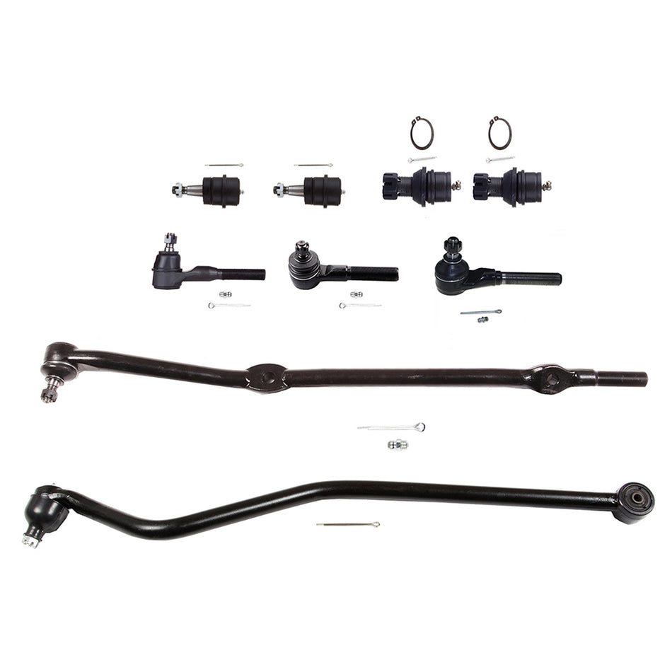 Front Lower Upper Ball Joints Steering Track Bar Tie Rod End For 91-01 Cherokee