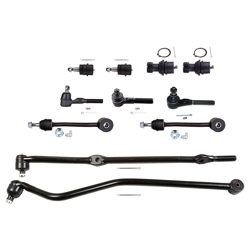 Suspension 11pc Front Tie Rods Ball Joints Sway Bars For 97-06 Jeep Wrangler TJ