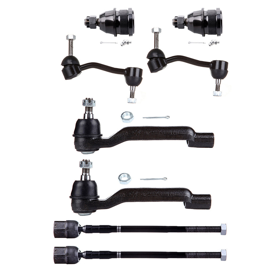 8PCS Front Inner Outer Tie Rod Ball Joint Sway Bar Kit Fits Ford Thunderbird