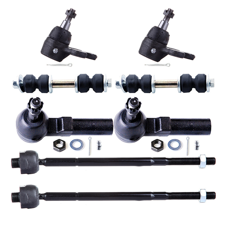 8pcs For 2000-2004 2005 Pontiac Bonneville Front Ball Joints Tie Rods Sway Bars
