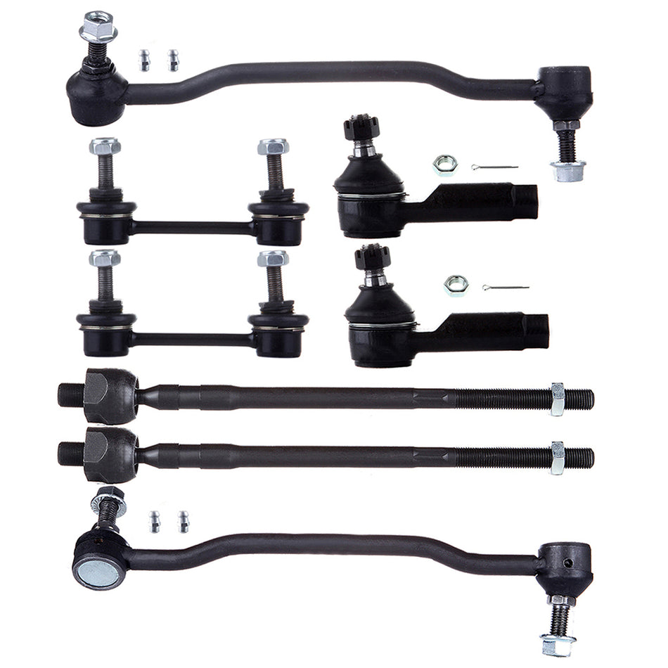8pcs Tie Rod Ends Front Rear Sway Bar Links For 2002 03-08 Nissan Altima Maxima