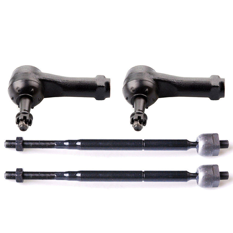 4pcs For 2005-2007 Chevy Equinox Front Inner Outer Tie Rod Links Suspension Part