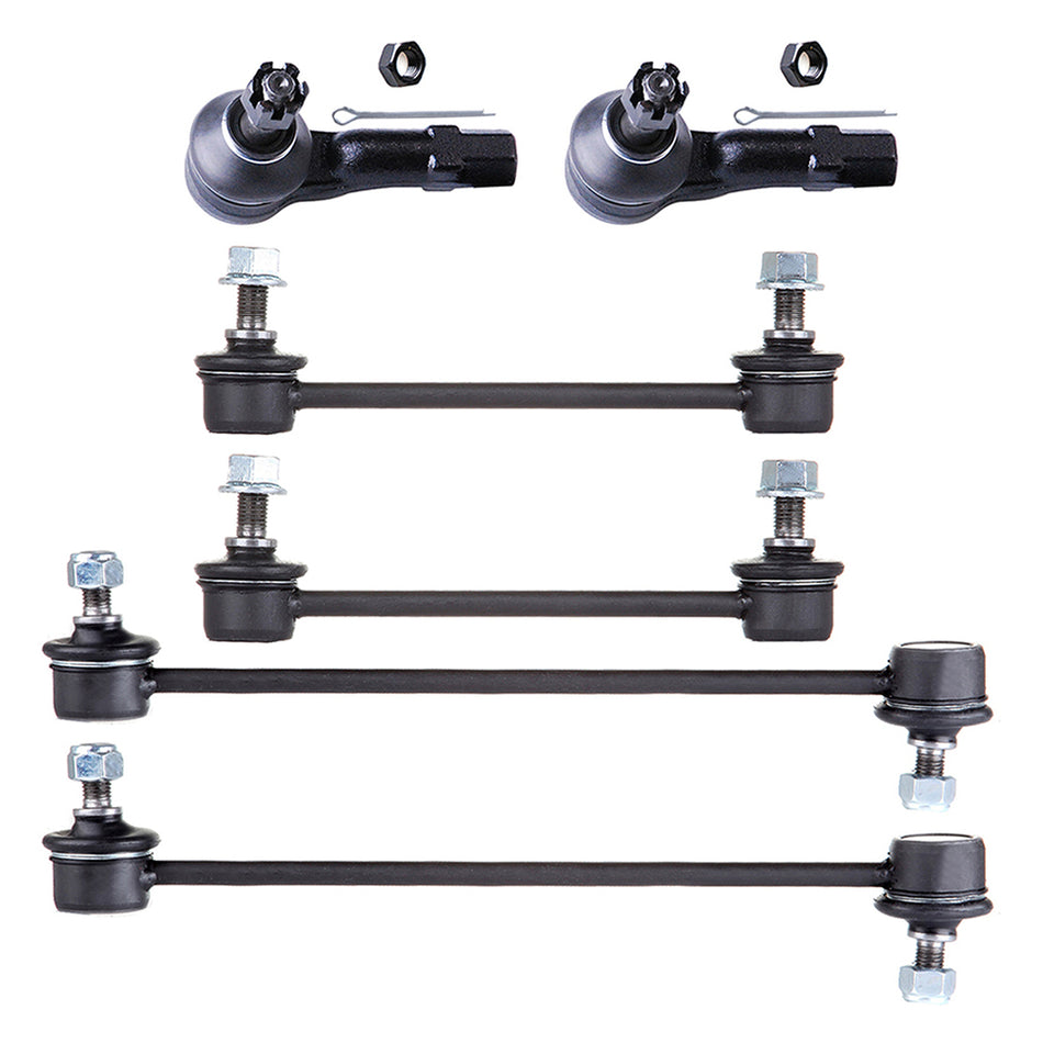 Front Tie Rod Ends Sway Bars For 01-03 Mazda Protege 02-03 Protege5 6Pcs