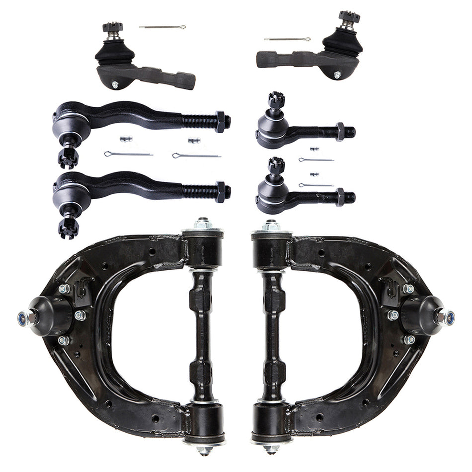 8pcs Front Control Arms Tie Rod Ends For Mitsubishi Montero Sport XLS 1994-2004