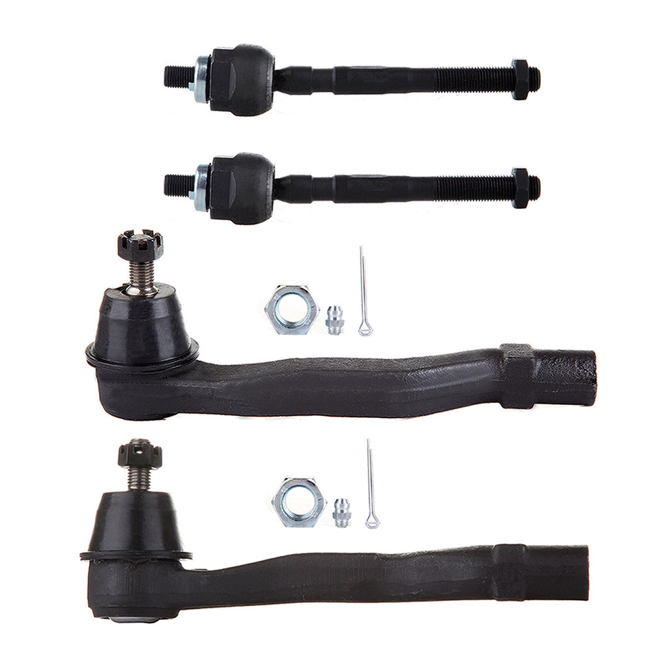 Front Inner Outer Tie Rod Ends For 94-01 Acura Integra 92-95 Honda Civic