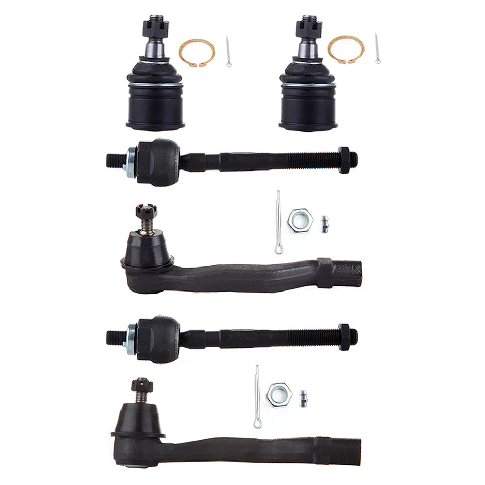 Front Lower Ball Joints Tie Rods For 94-97 Acura Integra 92-00 Honda Civic