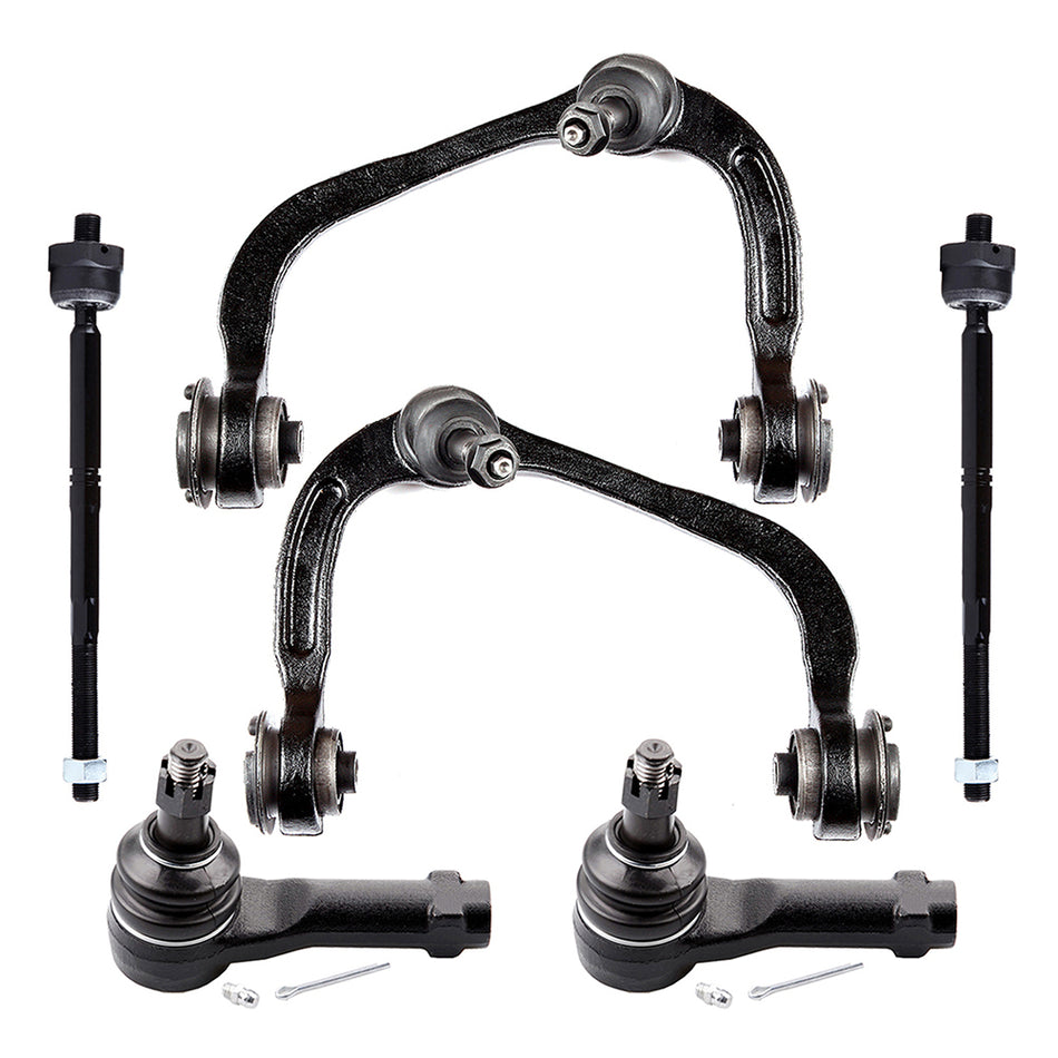 6pcs Front Control Arms Tie Rod Ends Sway Bars For Ford F-150 FX2 FX4 2004-2008