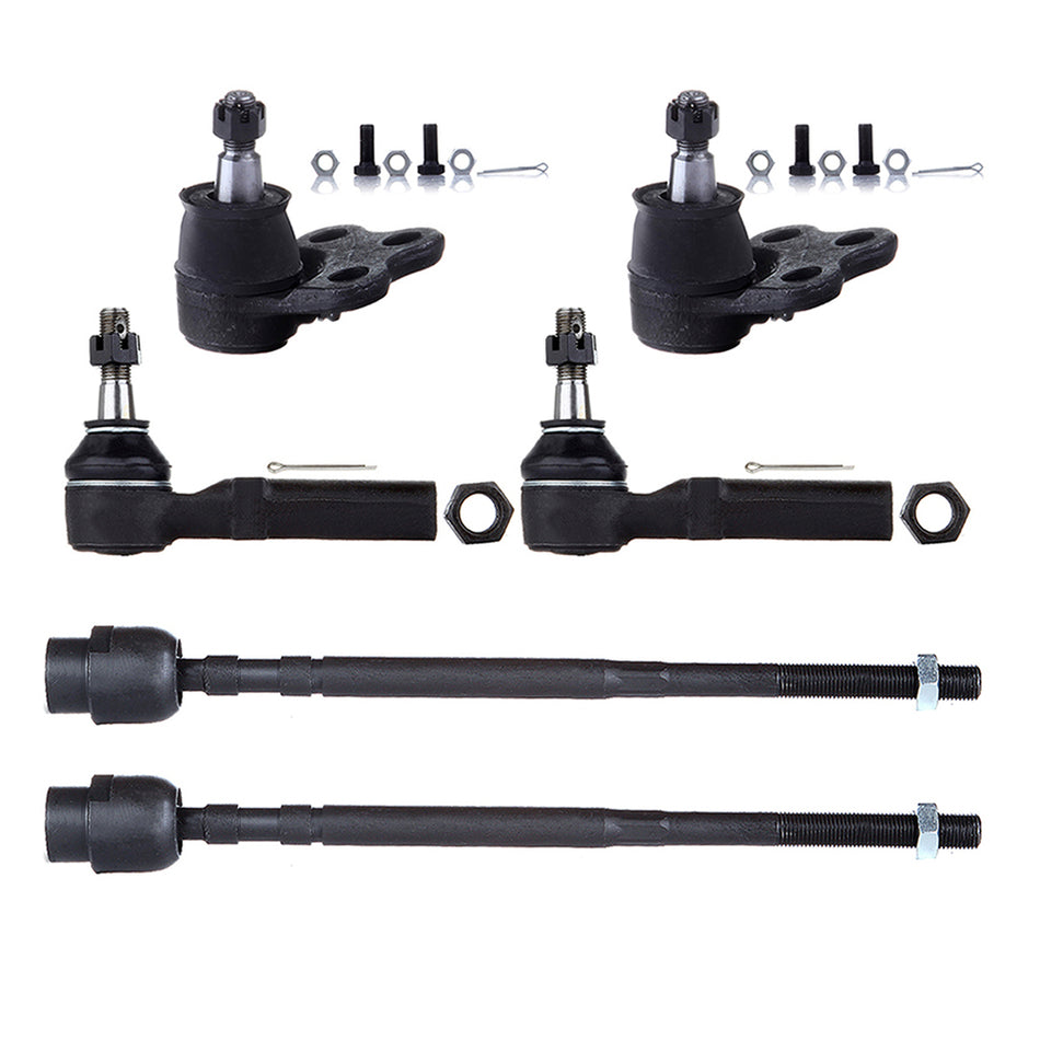 6pcs Suspension Kit Tie Rod Link Ball Joints For 1997-09 Buick 2000-15 Chevrolet