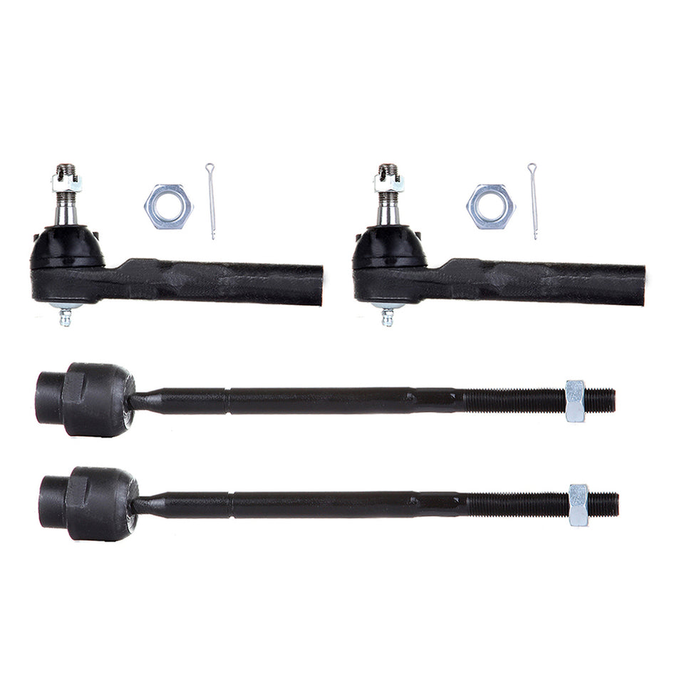 4PCS Front Inner Outer Tie Rod End Links For Pontiac Sunfire & Chevy Cavalier