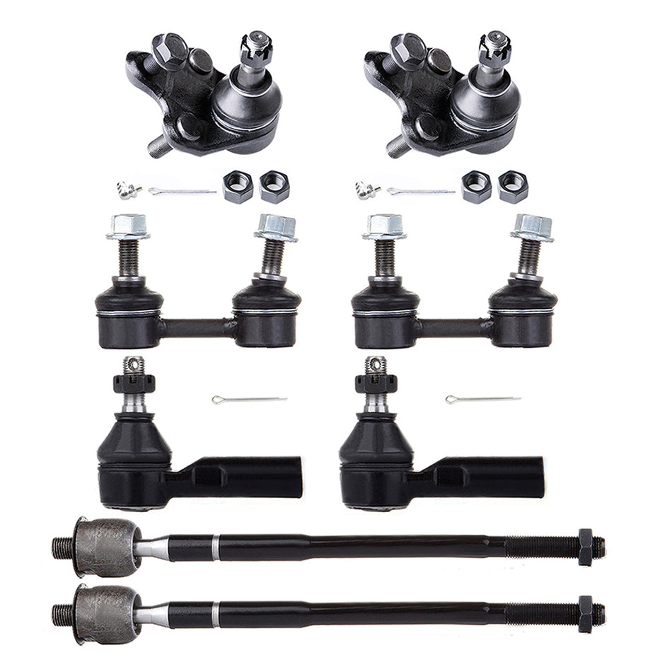 Tie Rod Ball Joint Sway Bar Kit For 96-02 Toyota Corolla 98-02 Chevrolet Prizm 8Pcs
