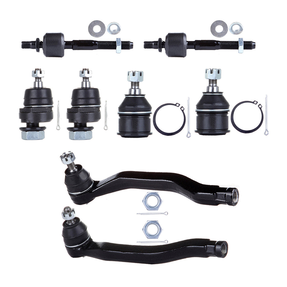 1990-1993 Honda Accord Front Lower Upper Ball Joints Steering Tie Rod End
