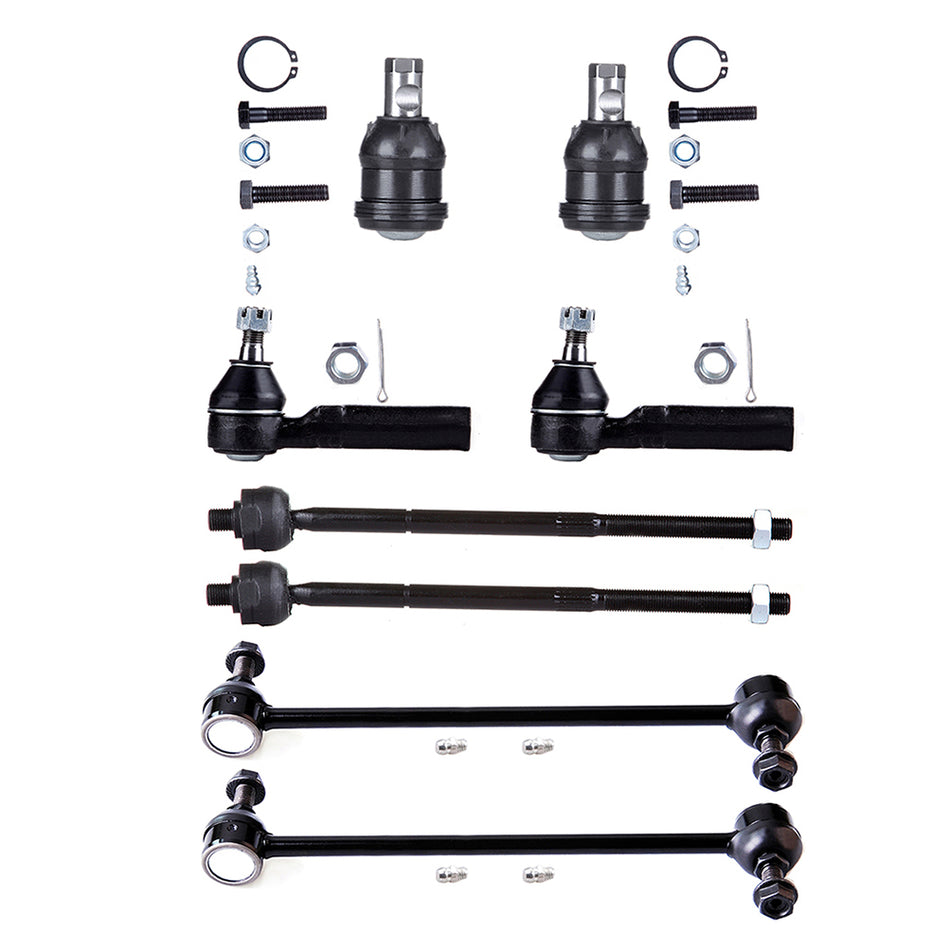 Ball Joints Sway Bar Tie Rod End Set For 96-00 Chrysler Town & Country Dodge Caravan 8Pcs