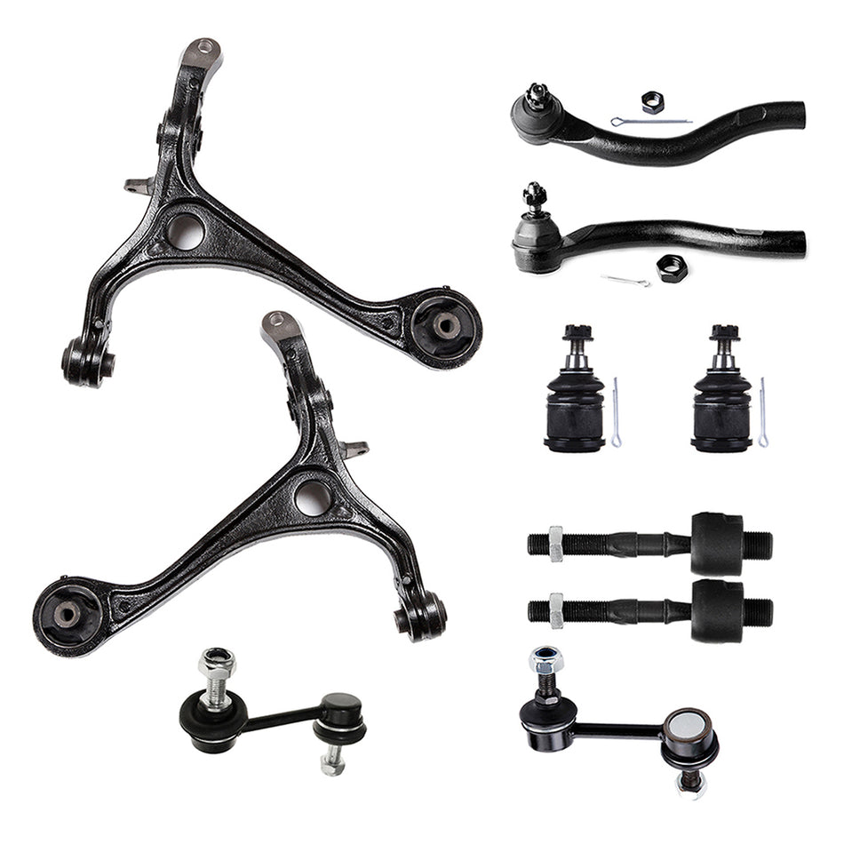 Front Control Arms Tie Rod Ends For and 04-08 Honda Accord 03-07 Acura TSX