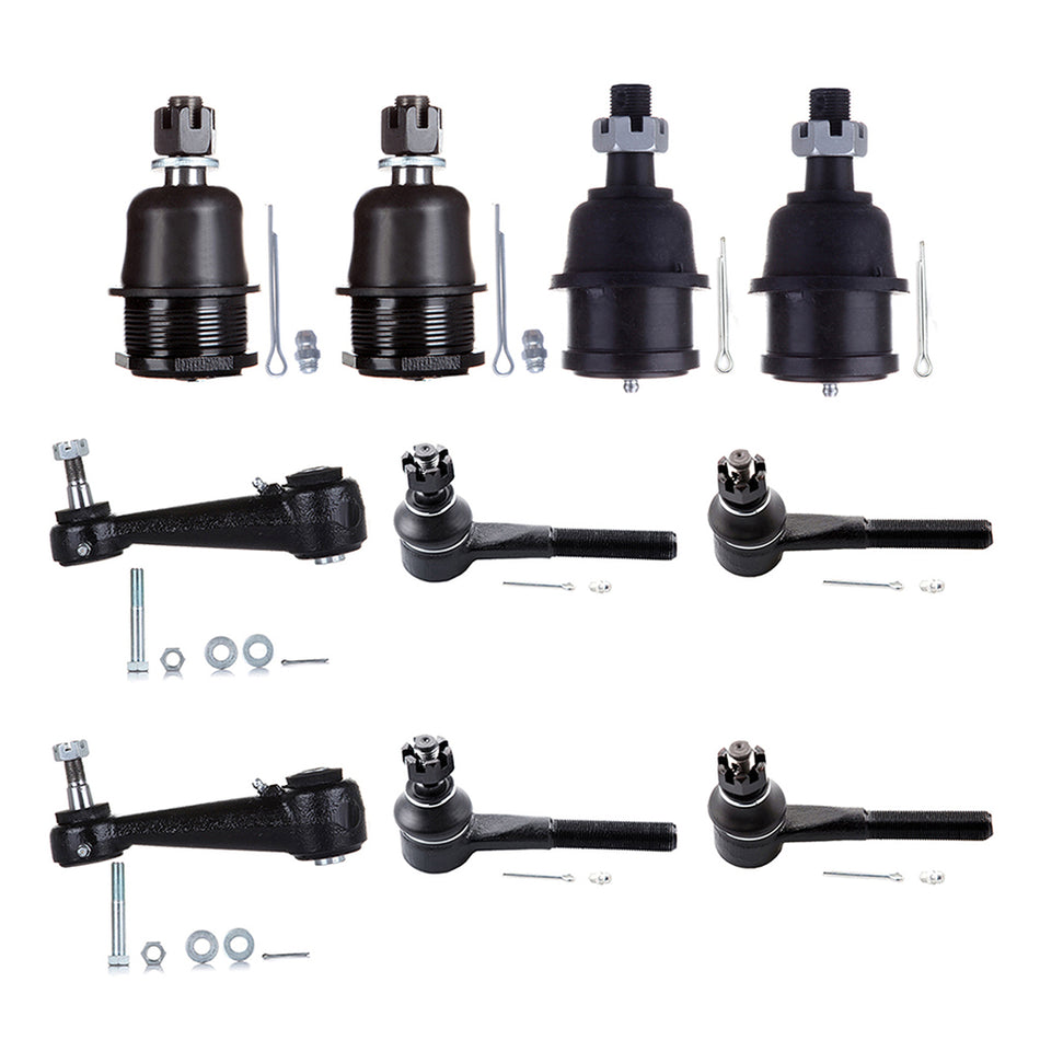 10Pcs Front Tie Rod Ends Ball Joints Idler Arms Kit For Dodge B250 1981-1994