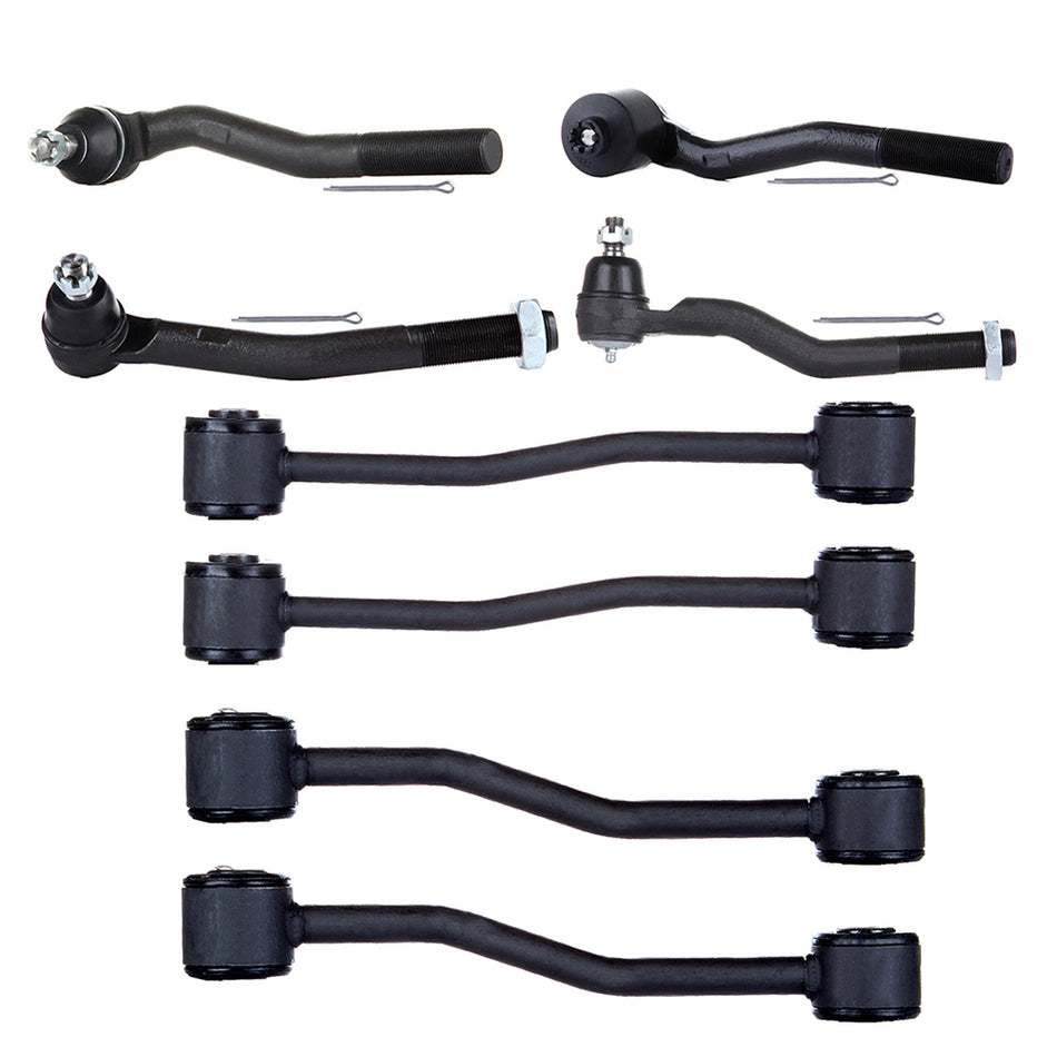 1999-2004 Jeep Grand Cherokee Front Tie Rod Ends Sway Bars Link Suspension Kit