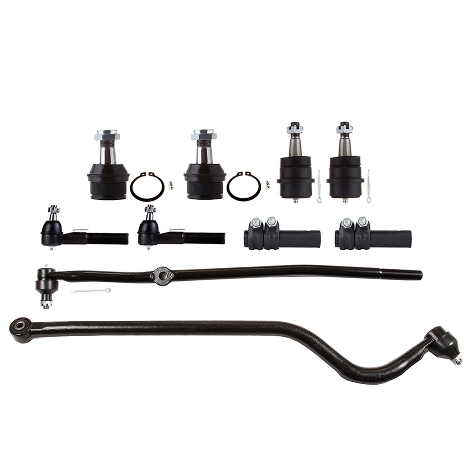Front Ball Joints Tie Rods Kit 10Pcs For 1998-1999 Dodge Ram 1500 2500