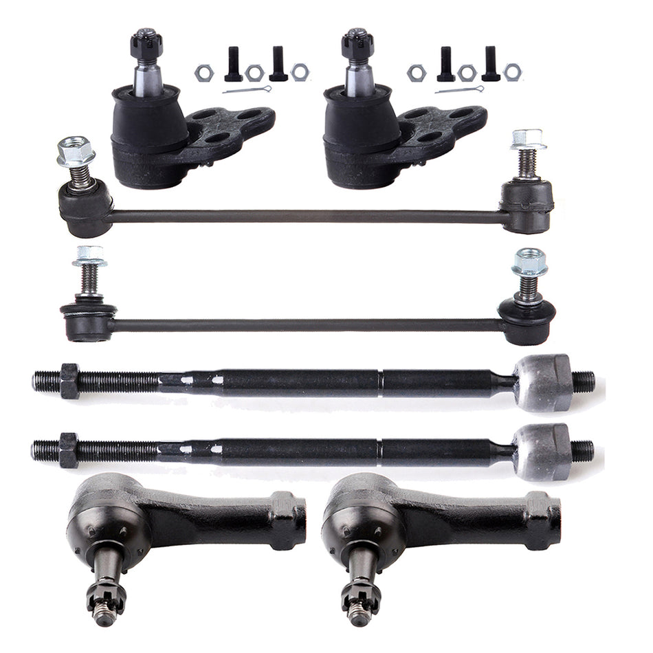 8pcs For 2002-07 Chevy Equinox Torrent Vue Front Sway Bars Tie Rods Ball Joints
