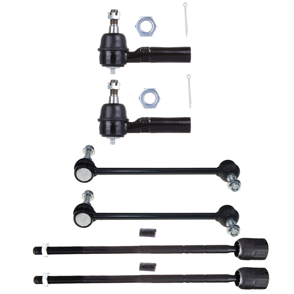 Steering 6PC Inner Outer Tie Rod Ends Sway Bars Kit Fit For 95-03 Ford Windstar