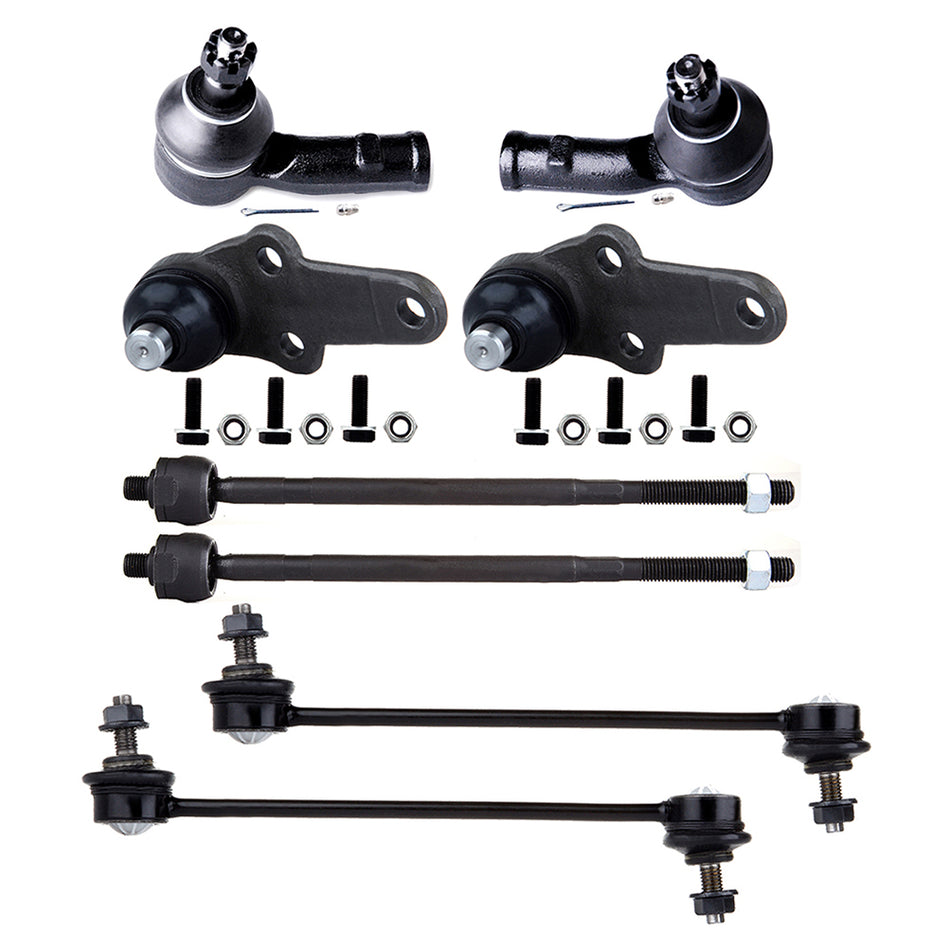 2000-2004 Ford Focus Steering Ball Joint Tie Rod End Kit 8Pcs