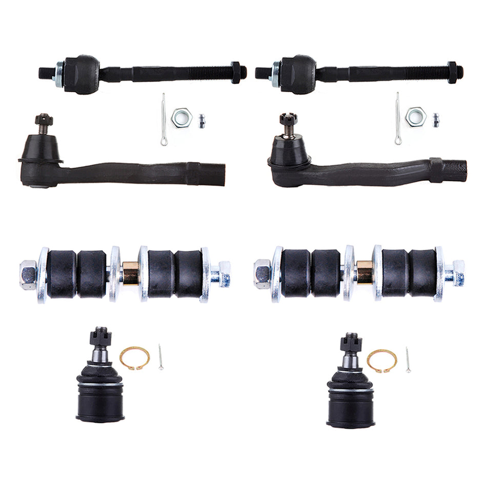 1990-2001 Acura Integra Front Inner Outer Tie Rod End Sway Bar Link 8 Pcs
