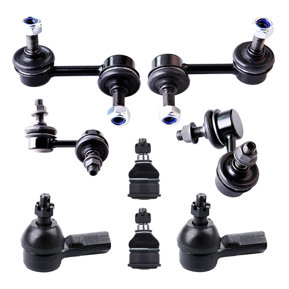 8pcs Front Tie Rod Ends Ball Joints For Honda Civic LX EX DX 1.7L 2001-2005