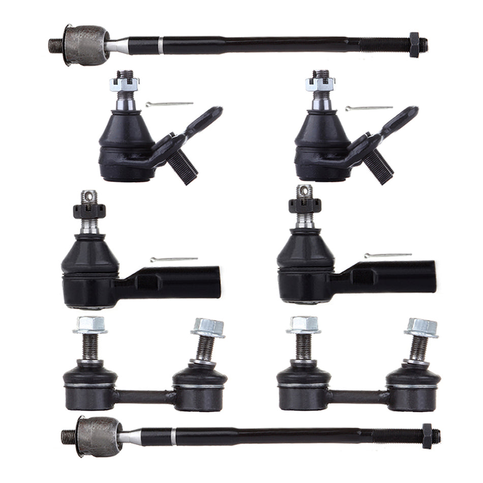 8pc Front Lower Ball Joints Tie Rods Sway Bars For 1994 1995 Toyota Corolla