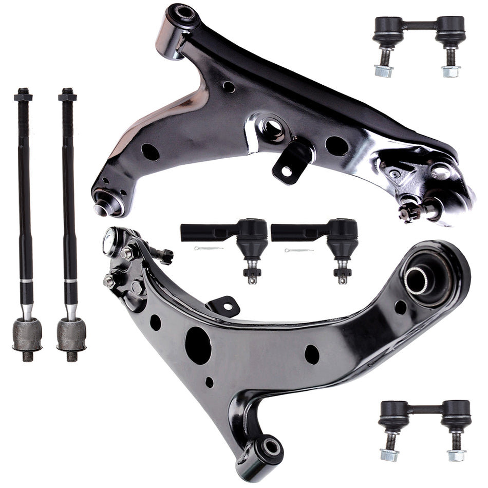 Front Lower Control Arm Tie Rod End Sway Bar For 1996 97 98-2002 Toyota Corolla