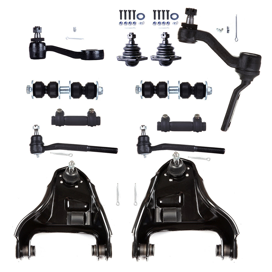 Front Control Arms Tie Rod Ends For 95-05 Chevrolet Blazer 92-03 05 GMC Jimmy