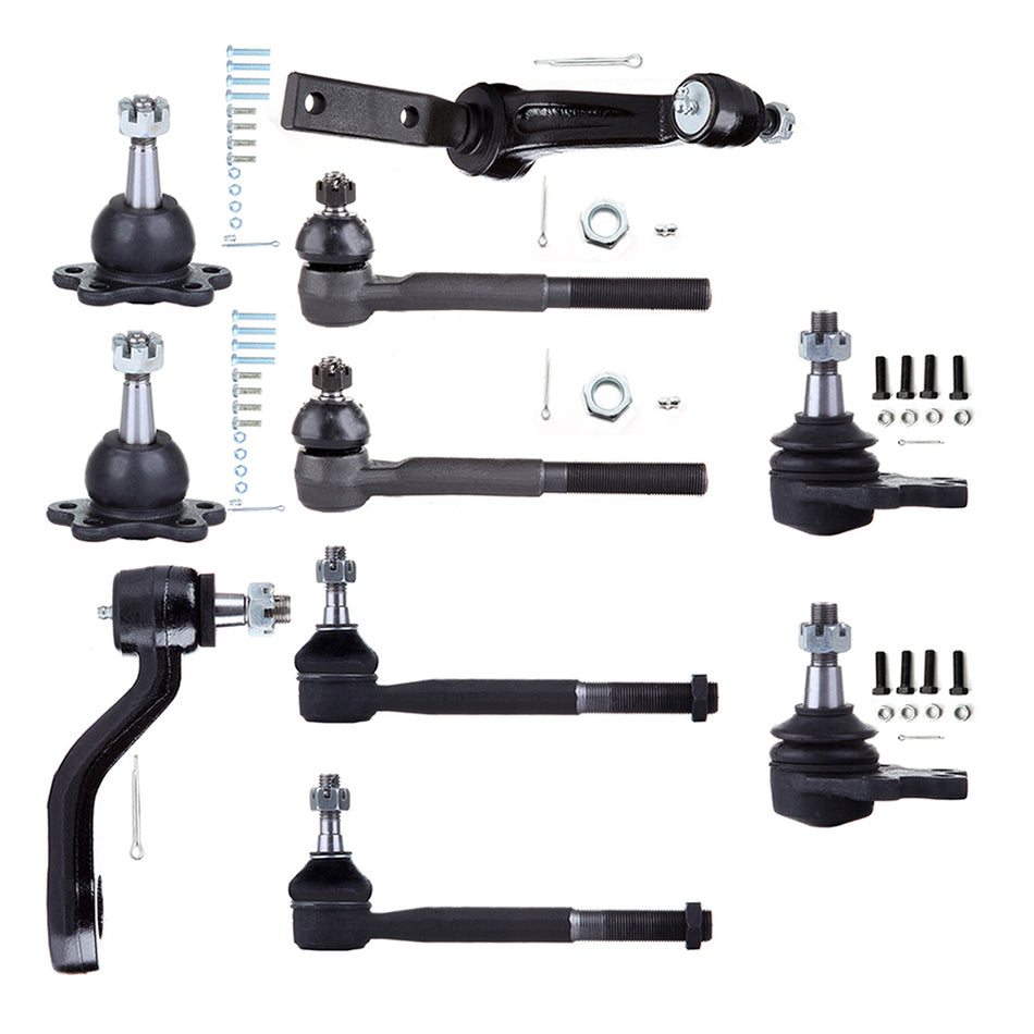Ball Joints Steering Idler Pitman Arm Tie Rod For 88-92 Chevrolet K1500 Chevrolet K2500