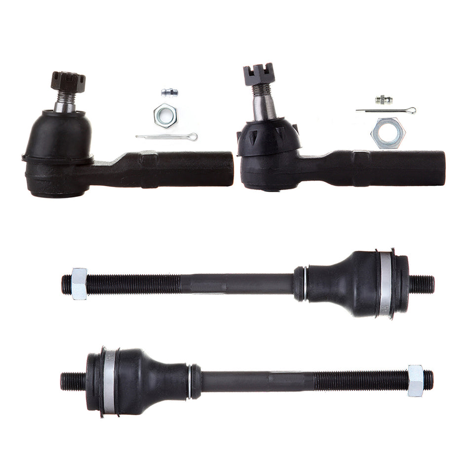 4pcs New Front Inner Outer Tie Rods For 1997 1998 1999 Dodge Dakota Durango 4WD