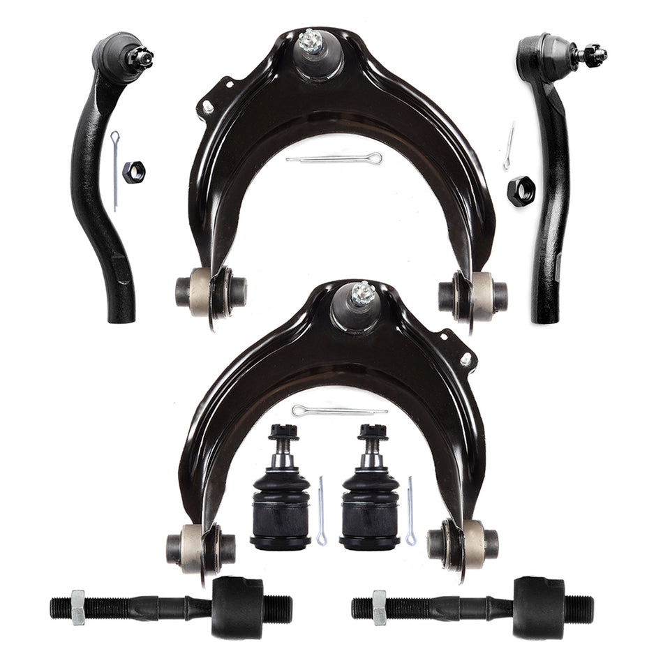 Upper Control Arms Lower Ball Joints Tie Rods kit For 03-07 Honda Accord
