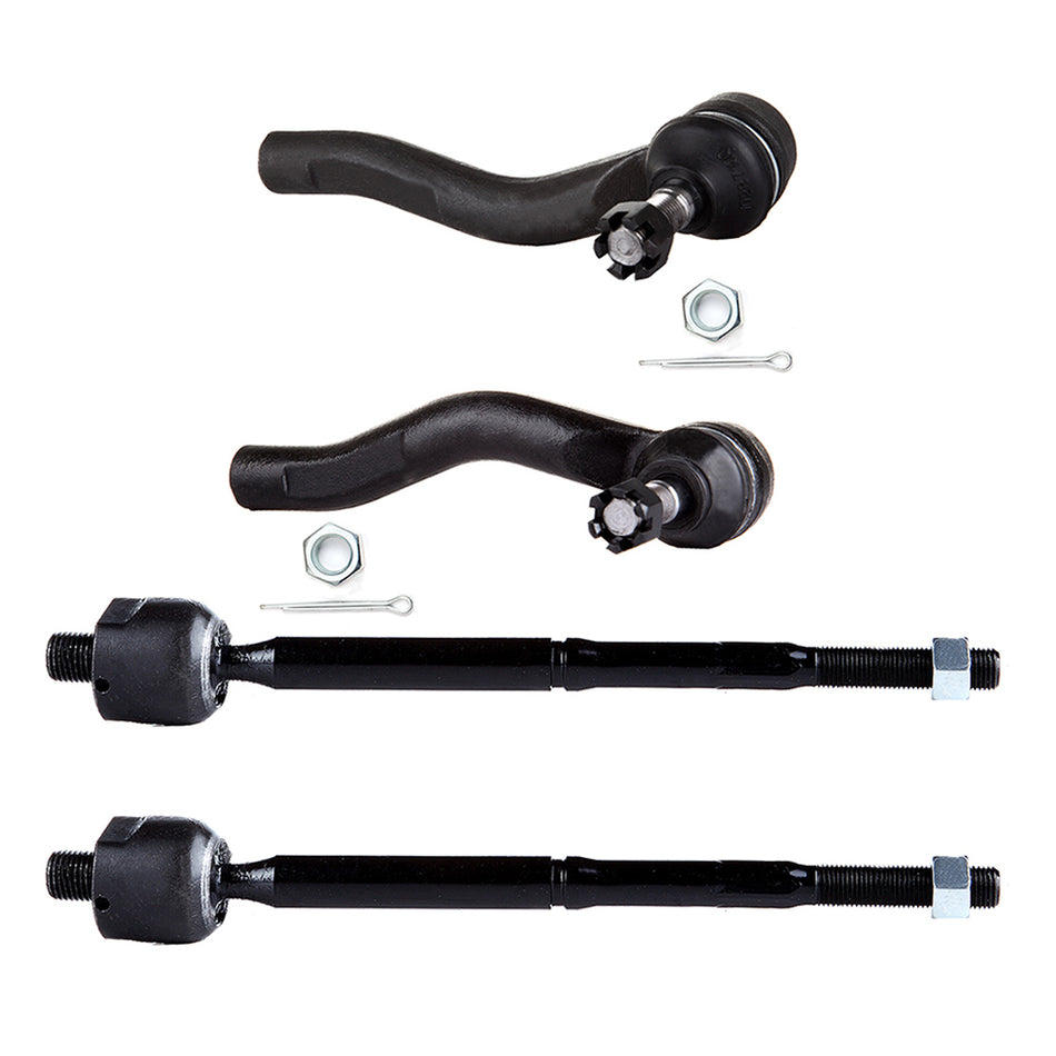 2000-2005 Toyota Echo Tie Rod End Links Inner & Outer Suspension Kit 4Pcs