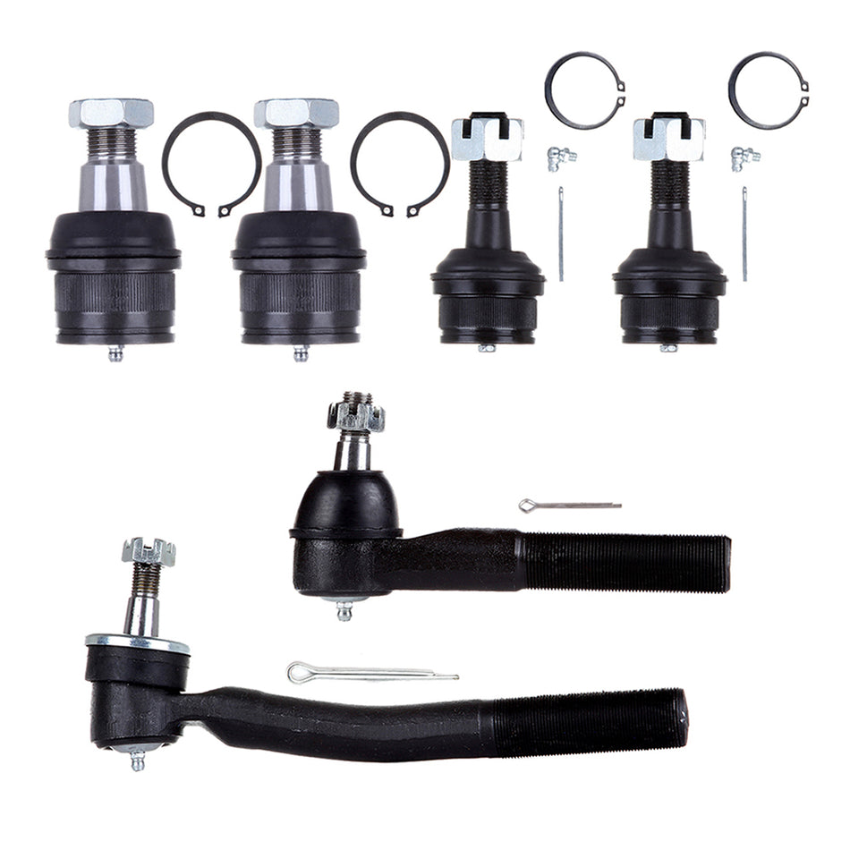 Front Lower Upper Ball Joints Outer Tie Rod End For 98-99 Dodge Ram 2500 98-99 Dodge Ram 3500