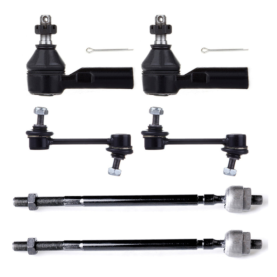 Tie Rod End Sway Bar Kit For 88-92 Toyota Corolla 89-92 Geo Prizm 6Pcs