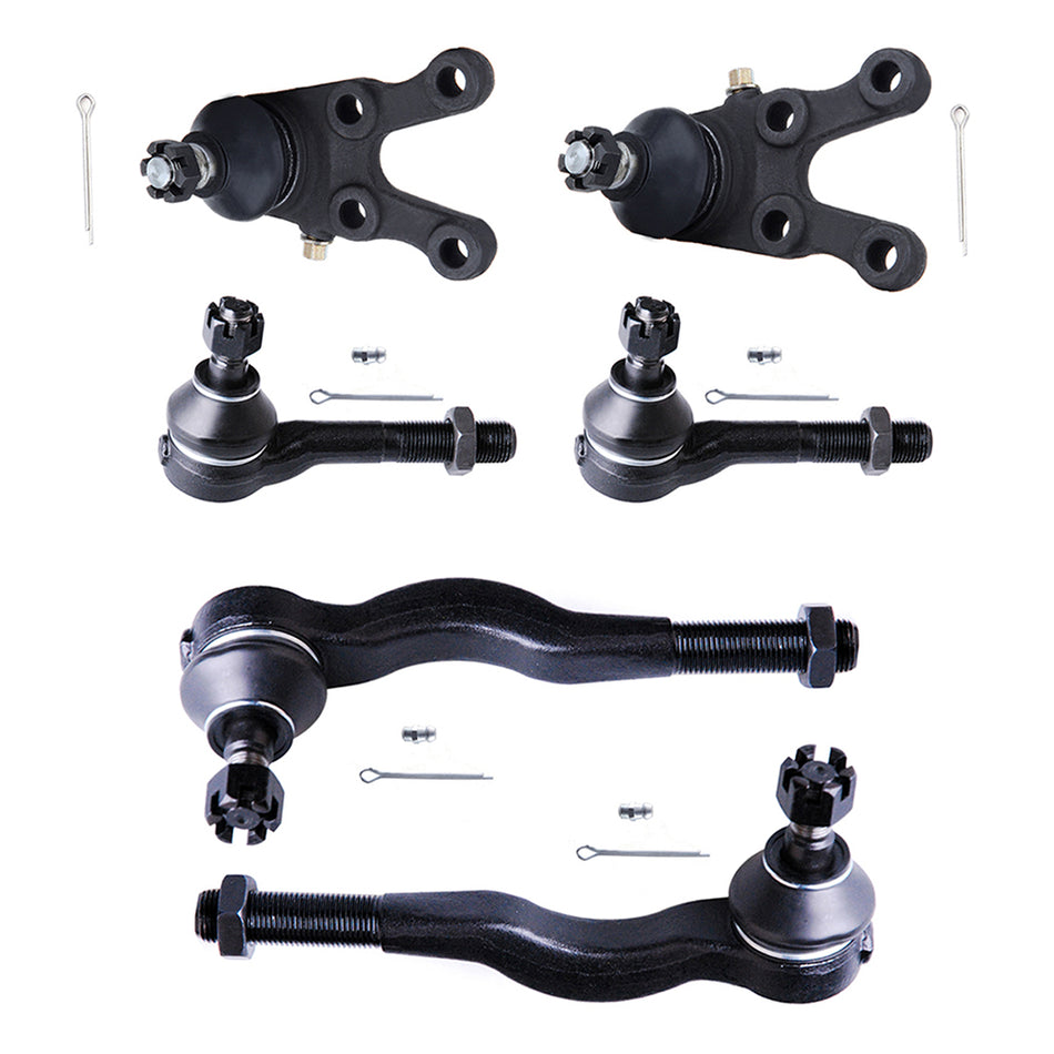 Front Lower Ball Joints Steering Tie Rod End For 1992-2000 Mitsubishi Montero