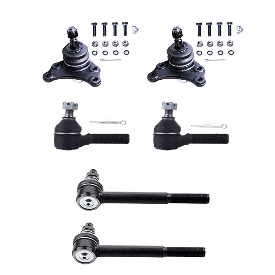 1984-1995 Toyota Pickup Front Inner Outer Ball Joint Kit Tie Rod End 6 Pcs