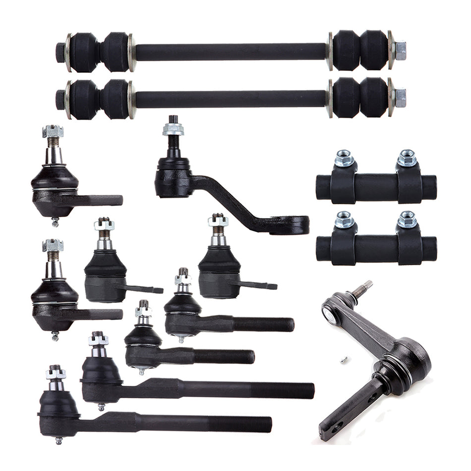 2000-2001 Dodge Ram 1500 Front Pitman Arm Tie Rods Ball Joints Sway Bar Idler Arm
