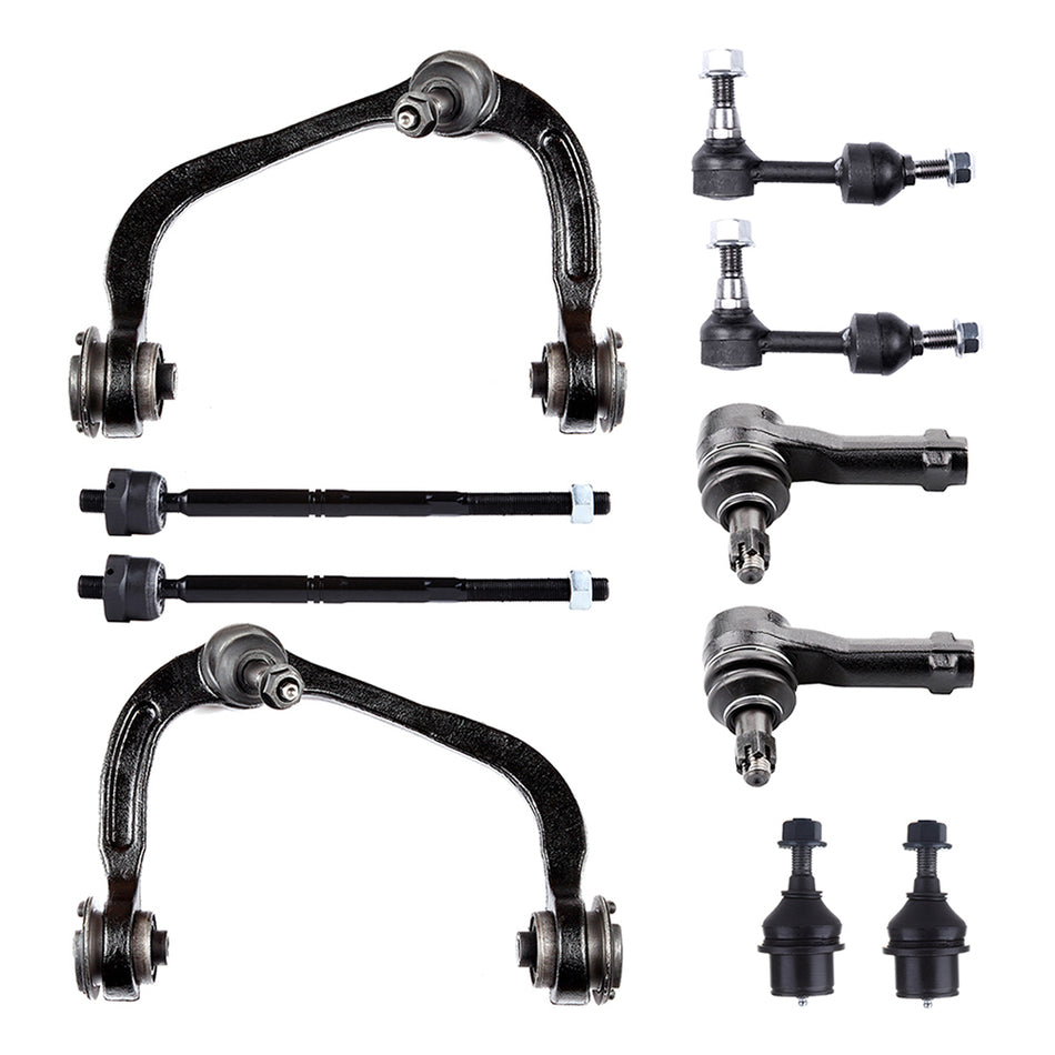 10pcs Front Control Arms Tie Rod Ends Ball Joints For Ford F-150 2004-2005