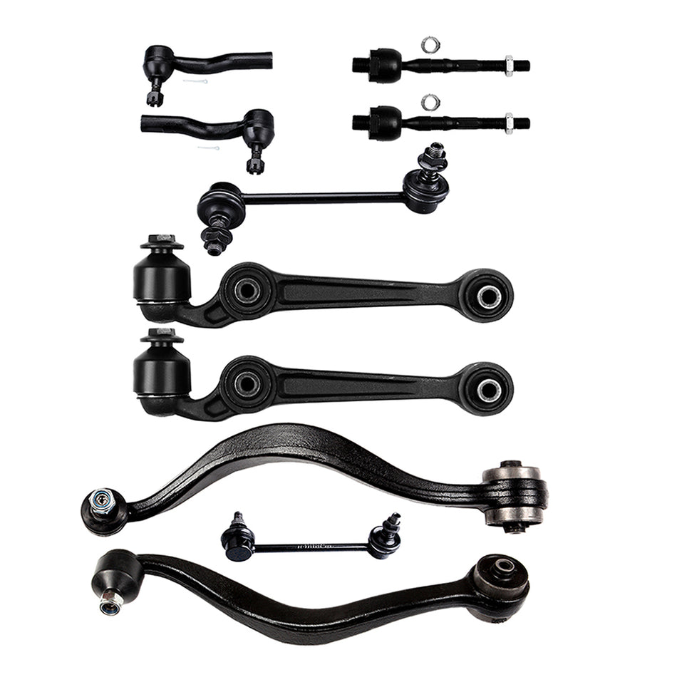 10pcs Front Control Arms Tie Rod Ends For Ford Fusion Mercury Milan Lincoln MKZ
