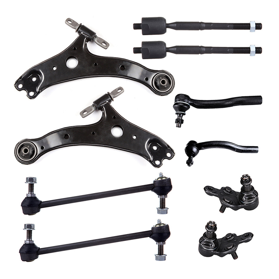 Front Control Arms Tie Rod Ends For 02-03 Toyota Camry Lexus ES300 10Pcs