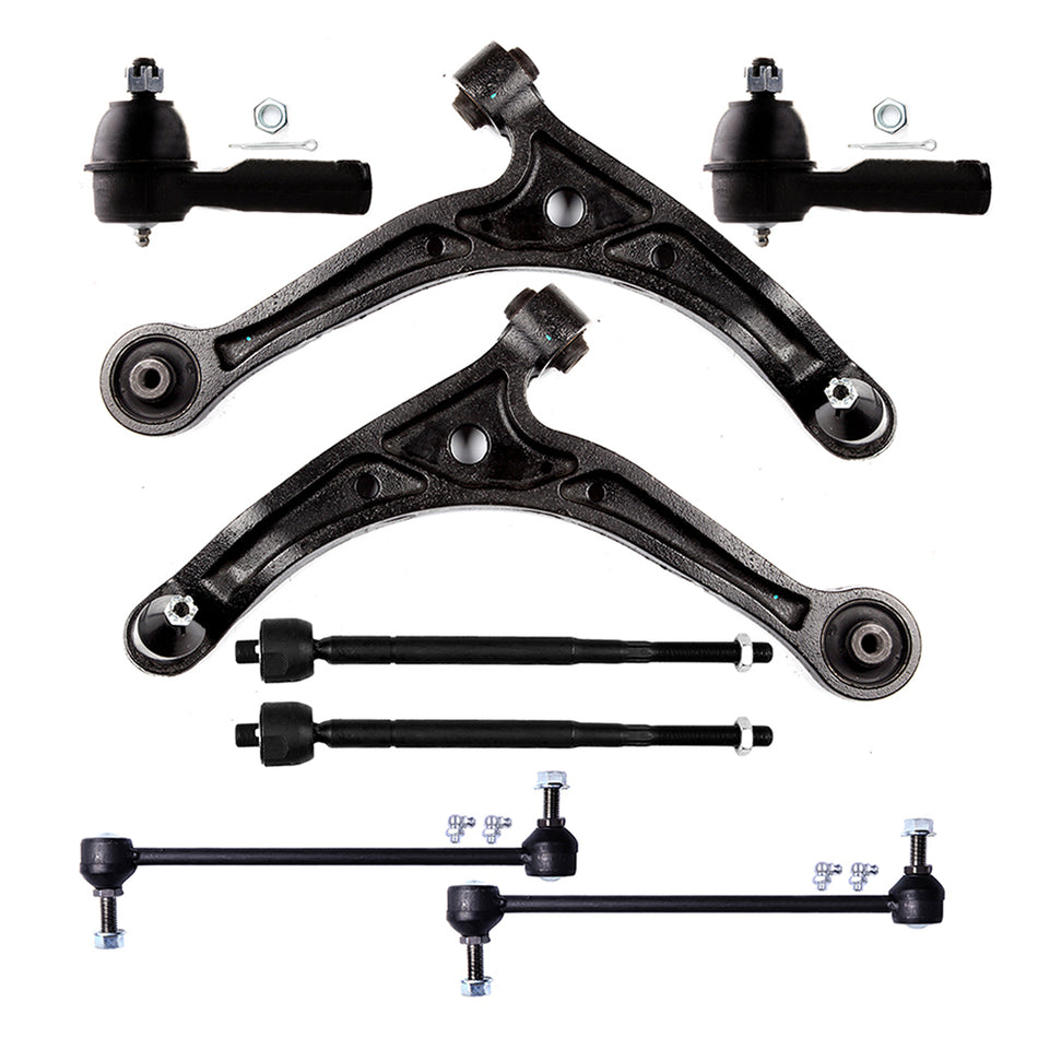 2002-2004 Honda Odyssey Front Control Arms Tie Rods Sway Bar Link Kit 8Pcs