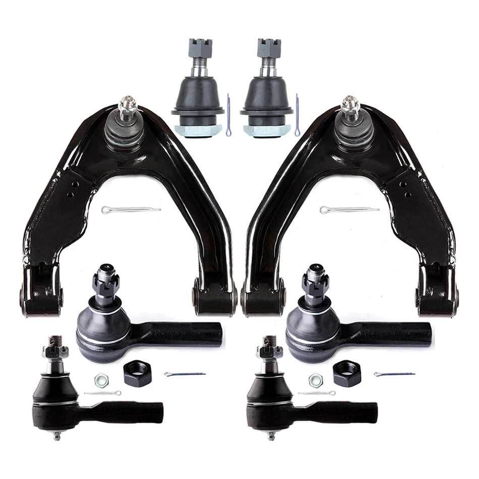 For Nissan Frontier 8PC Front Upper Control Arms Ball Joints Tie Rods Suspension