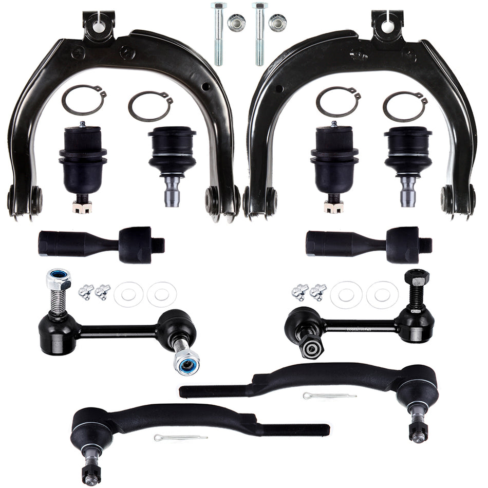 12Pcs Upper Control Arm Ball Joint Tie Rod End For 2004-07 Chevrolet Trailblazer