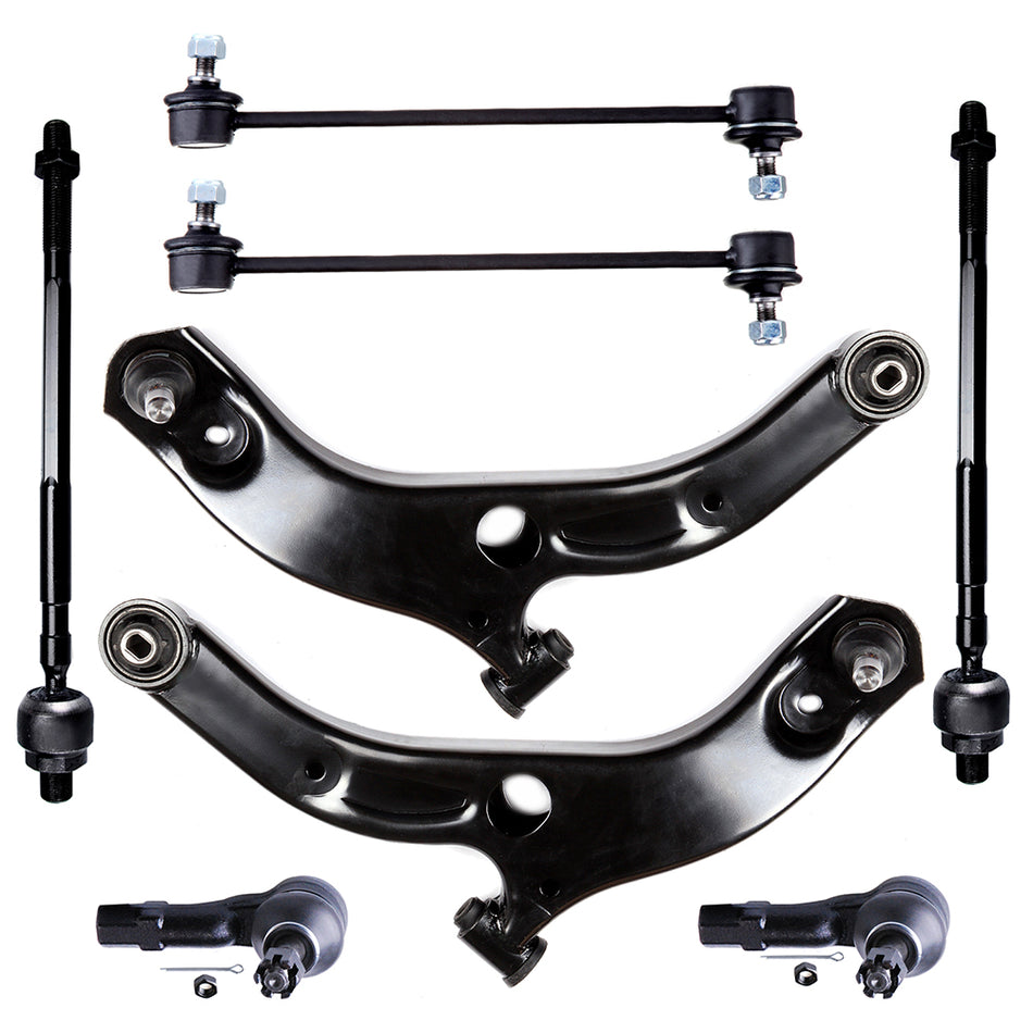 Front Control Arm Ball Joint Tie Rod End Sway Bar Fit For 2001-03 Mazda Protege